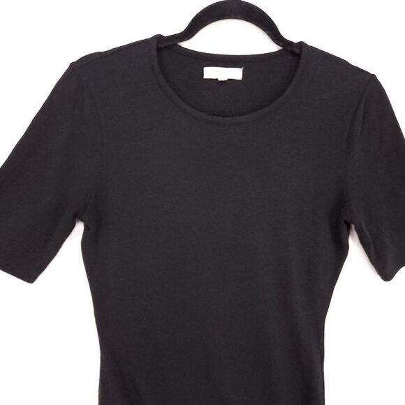 Madewell Bodysuit Size Medium Black Ribbed Long Sleeve Full-Coverage Layering - Picture 7 of 11